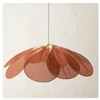 Modern Fabric Petal Hanging Chandelier Living Room Bedroom Dining Table Bar Home Decor Colorful Flower Pendant Light Aesthetic 1