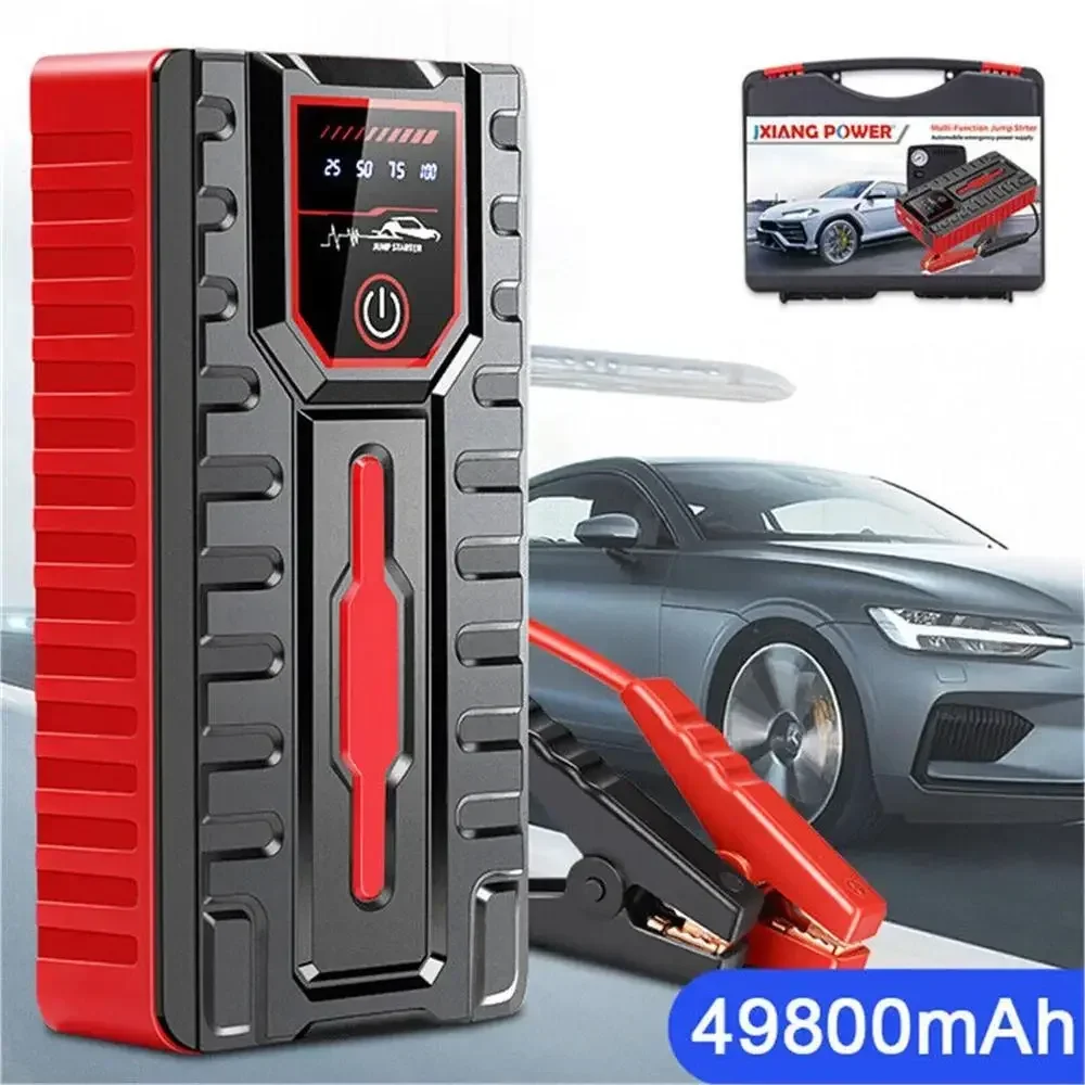 49800mAh Car Jump Starter With Air Compressor Portable Booster Jumper Power Bank Battery Charger For Petrol 6.0L Diesel 4.0L 2