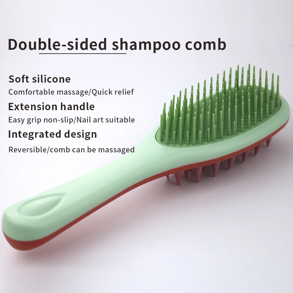 Dual-Sided Shampoo and Brush Comb