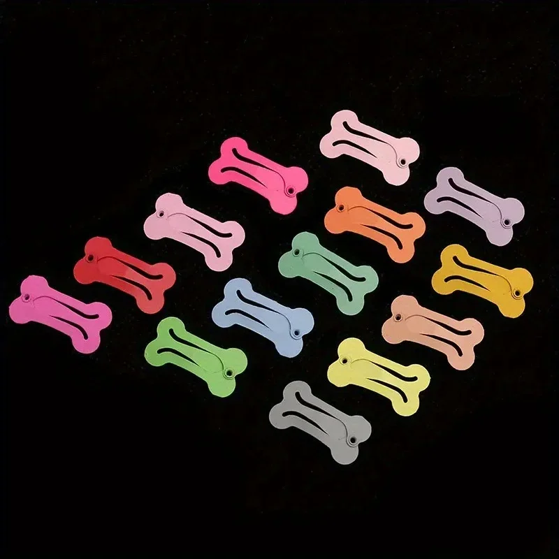 Cute Dog Hair Clip Colorful Bone Shaped 5 pieces/set Pet Dog Pet Beauty Accessories