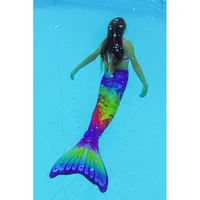 M6 Kids Girls Swimming Tail Mermaid Costume Cosplay Children Princess Party Fantasy Swimsuit Can Add Monofin Fin Xmas KA