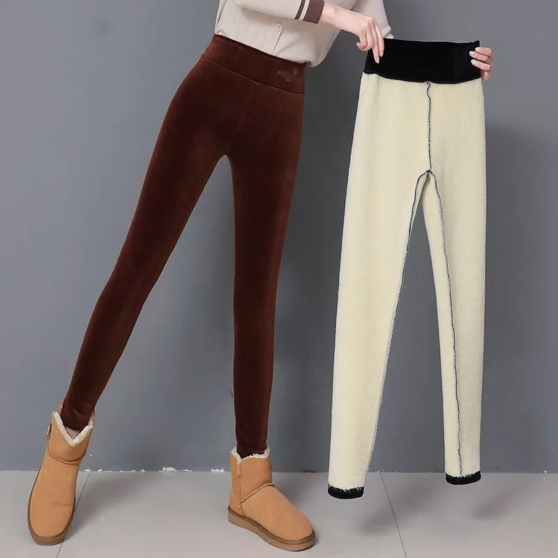 Women's Autumn Winter New Fashion Elegant High Waist Solid Color Small Feet Casual Versatile Western Commuting Comfortable Pants