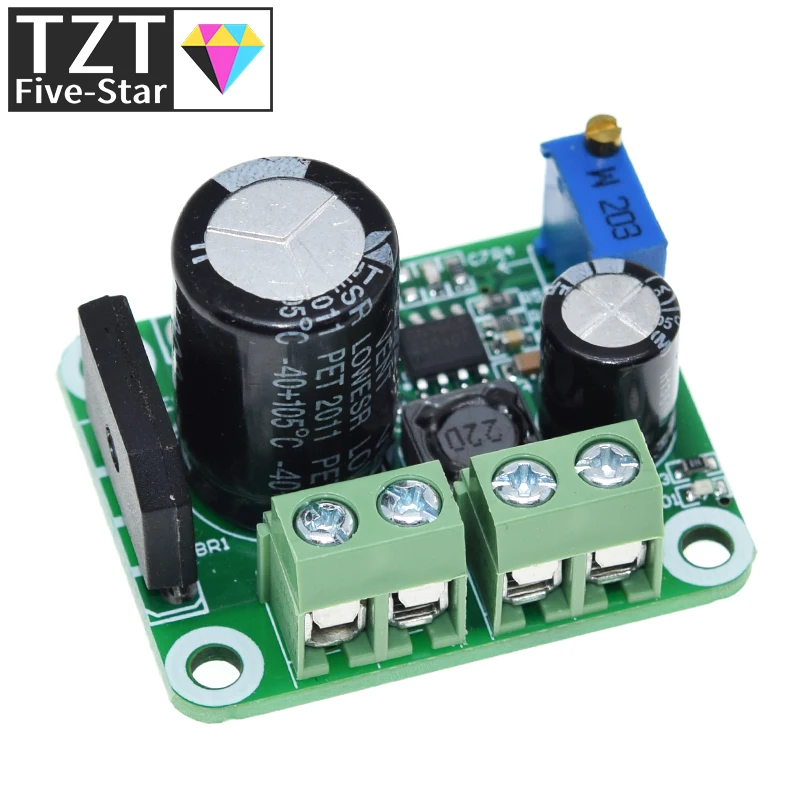 TZT AC-DC Buck Abwärtswandler Einstellbares Netzteilmodul 2A AC 5-20V DC 5-32V Ausgang 3,3-18V Geregelter Gleichrichterfilter
