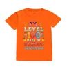 Level 100 Days of School Completed T-Shirt for Kids Short Sleeve Crew Neck Tee Tops Best Gift To Child Summer Clothes 5