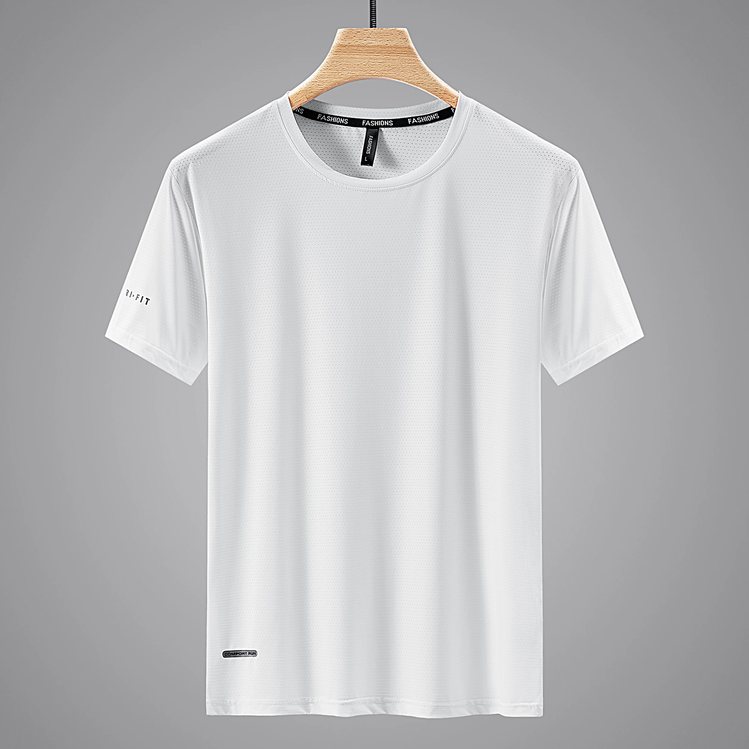 Quick Dry Sport T Shirt Men'S 2024 Short Sleeves Summer Casual White Plus OverSize 6XL 7XL 8XL 9XL Top Tees GYM Tshirt Clothes