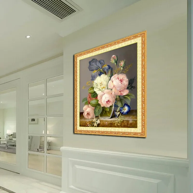 DIY Precision printing Peony flower vase Cross stitch oil Painting For Embroidery kits Cross-Stitching cross stitch kit