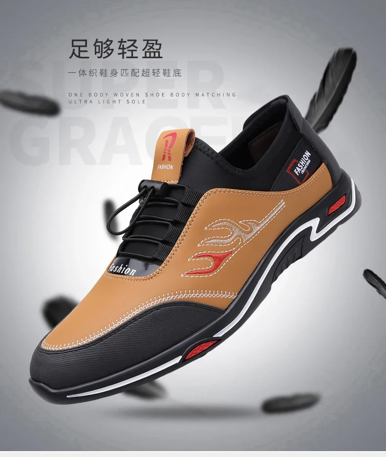 Herrenschuhe, hochwertige Freizeitschuhe, klassische Herren-Sneaker, weicher Komfort, Fahrschuhe, Slip-On-Wanderschuhe – Detail 11