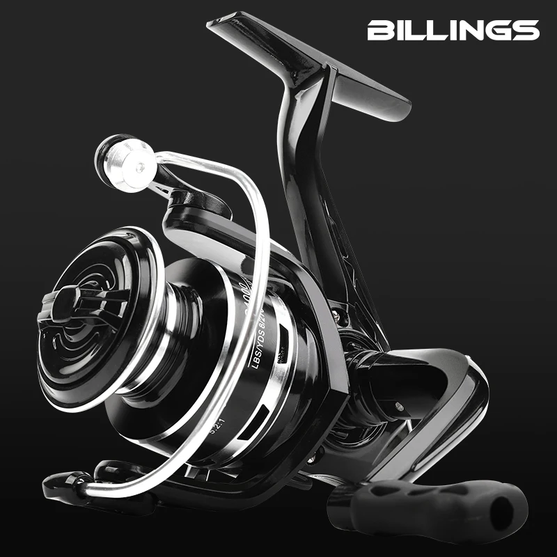 Moulinet spinning BILLINGS AC1000-7000 avec bobine métal - Drague 10kg et rocker pliable