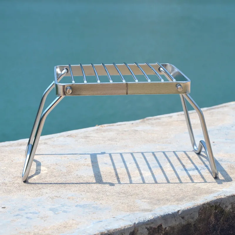 

Multifunctional Folding Campfire Grill Portable Stainless Steel Camping Grill Grate Gas Stove Stand Outdoor Wood Stove Stand