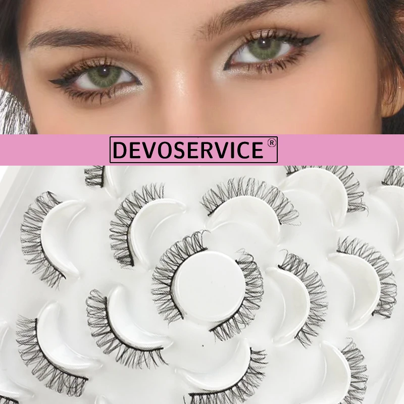 

10 Pairs Russian Strip False Eyelashes Natural Faux 3D Mink Lashes Dramatic Volume Lash Makeup Eyelash Extension Wholesale