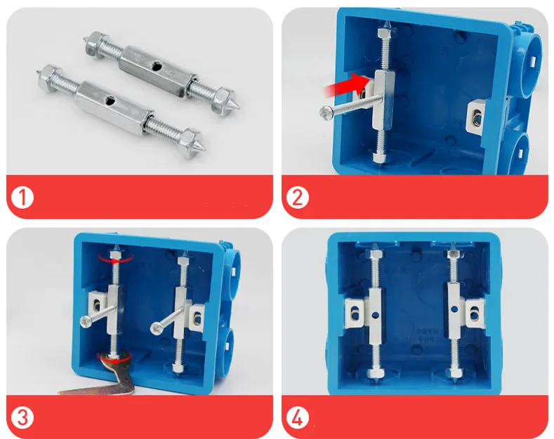1set Wall Switch Socket Cassette Repairer Switch Cassette Screw Support Rod for Socket Repair Electrical Accessories