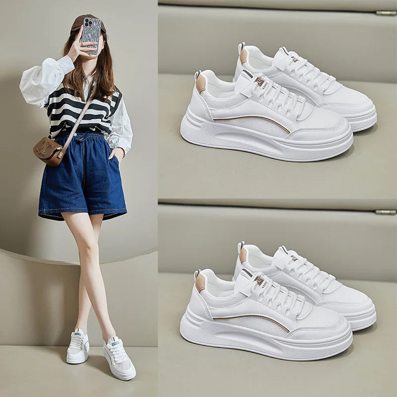 New Summer Air Mesh Women White Shoes Fashion Sports Casual Breathable Female Girls Sneakers Size 35-40
