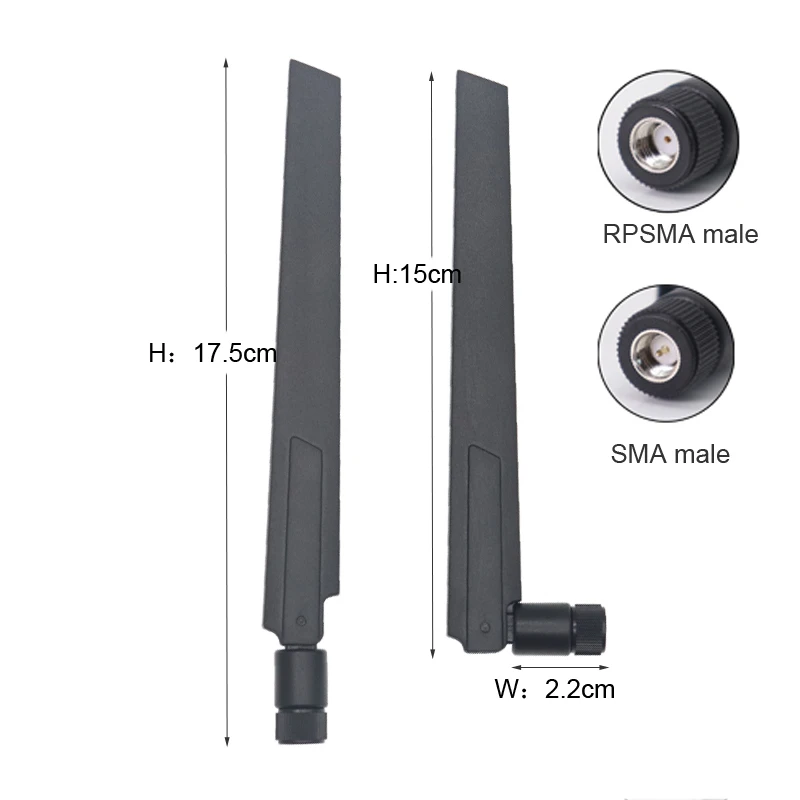 Dual Band 2.4G 5.8G Rubber Omni WiFi Router Antenna High Gain 10dbi Aerial With SMA RPSMA Male