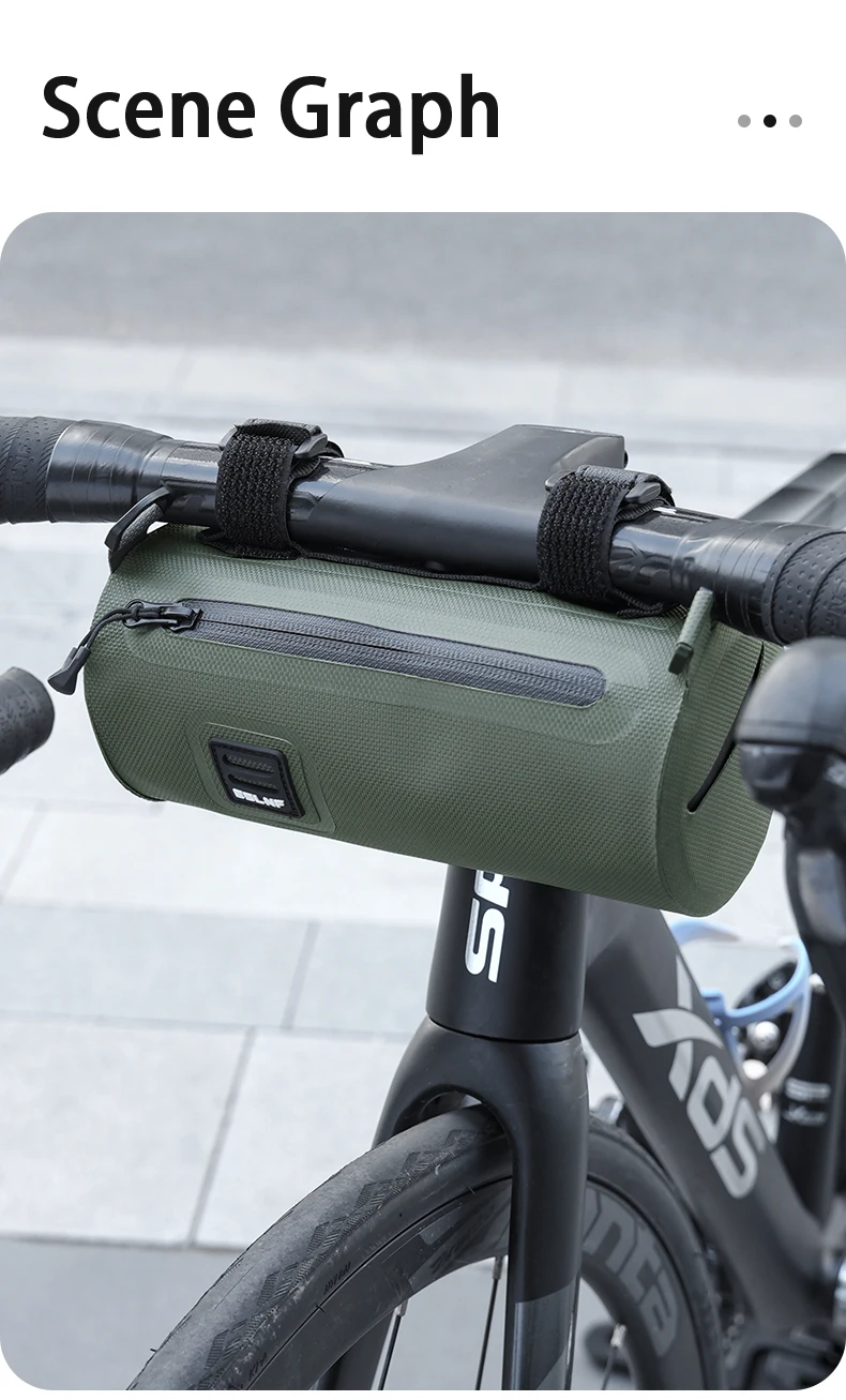 ESLNF Lässige Fahrrad-Lenkertasche, wasserdicht, tragbar, Fahrrad-Lenkertasche vorne – Detail 9