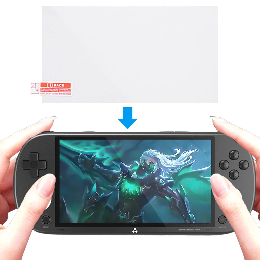 EVA Protective Case with Tempered Glass Film Portable Hard Travel EVA Case Waterproof for Trimui Smart Pro Handheld Game Console