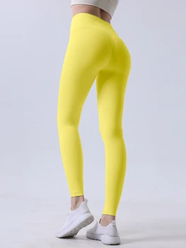 Summer Hot Sale Yoga Leggings Women High Waisted Hip Lifting Fitness Leggings Running Cycling Pants Breathable Sports Leggings 1