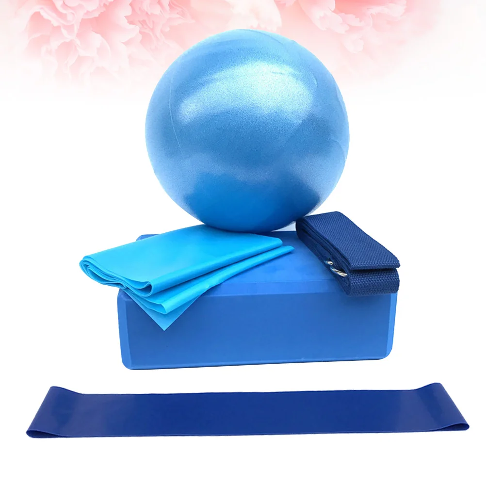 

5 Pcs Yoga Stretch Band Fitness Ball Resistance Ring Elastic Tension Home Purple