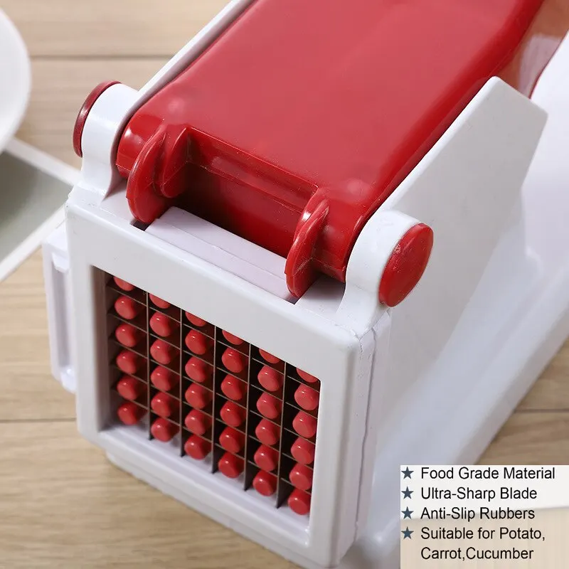 French Fries Machine Maker Multifunctional Vegetable Cutter Potato Cucumber Radish Stainless Steel Slitter Home 1pc