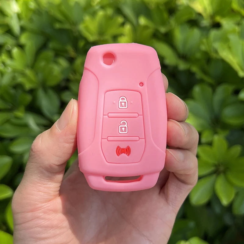 3 buttons Interior Accessories silicone car key cover case for Ssangyong Tivoli Rexton Korando C Keyless key case cover key case