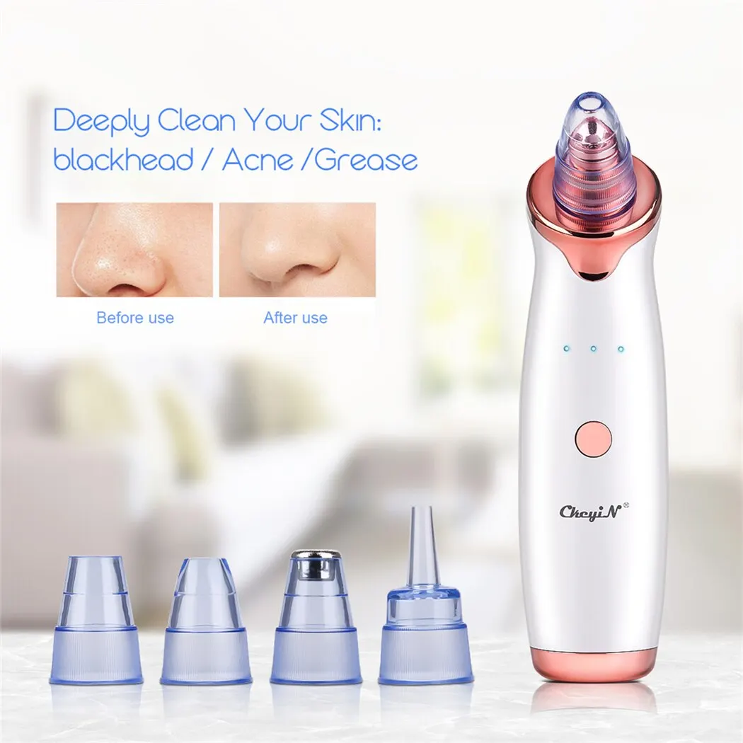 Facial Pore Cleanser Acne Remover Blackhead Remover CkeyiN Vacuum Blackhead Remover Electric Facial Acne Cleaner Pimple Pore Cleansing Device Black Nose Point Beauty Skin Care Tool
