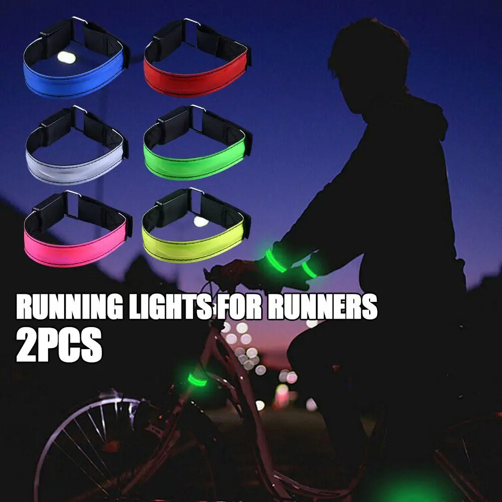 

Night Running Armband LED Light Outdoor Sports USB Bike Belt Leg Arm Wristband Light Bicycle Rechargeable Warning Safety Cy H1Z8