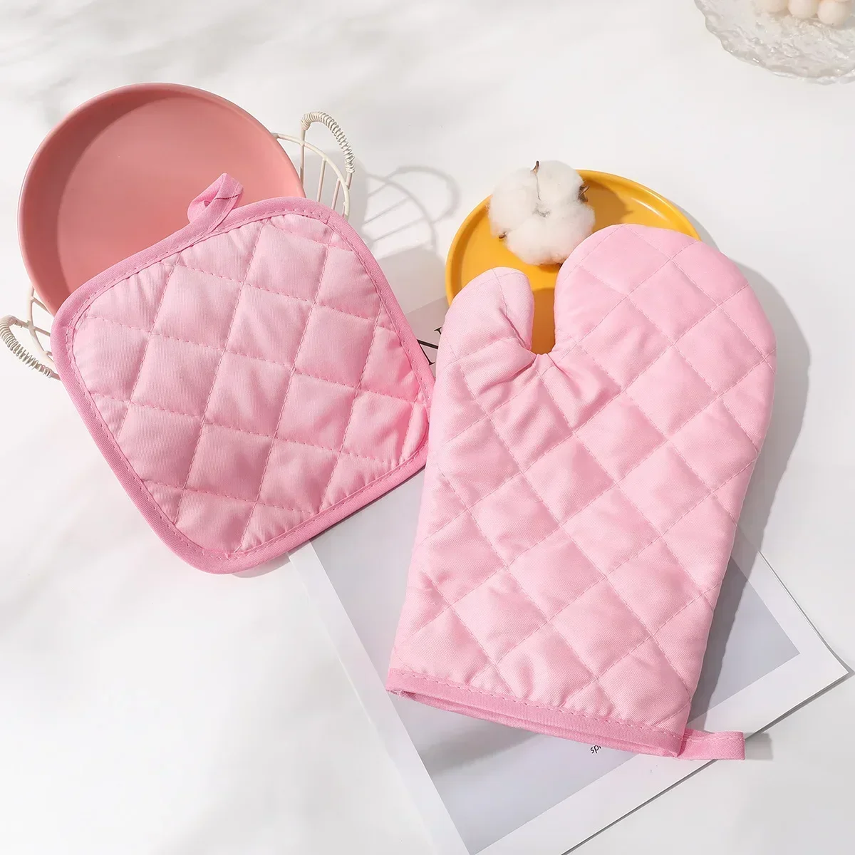 1 Set Insulation Gloves High Temperature Resistant Anti Scalding Thickening Soup Porridge Casserole Stew Pot