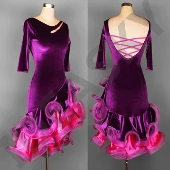 Adult Latin Dance Dresses 9 color Ballroom Dance Dress Latin Dance Dress Ladies Costumes Lulu Dance Dress Salsa Leotard Ladies