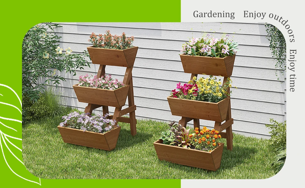 3-Tire vertical planter box
