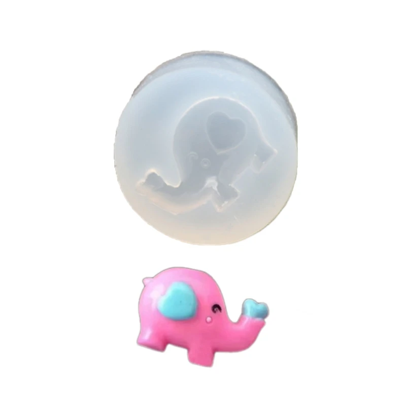 E0BF Versatile Resin Casting Molds DIY Crafts Moulds Elephant Shaped Silicone DIY Mold for Home Crafting DIY Workshops e0bf versatile silicone mold reusable tray molds silicone censer molds perfect for crafting concrete cups