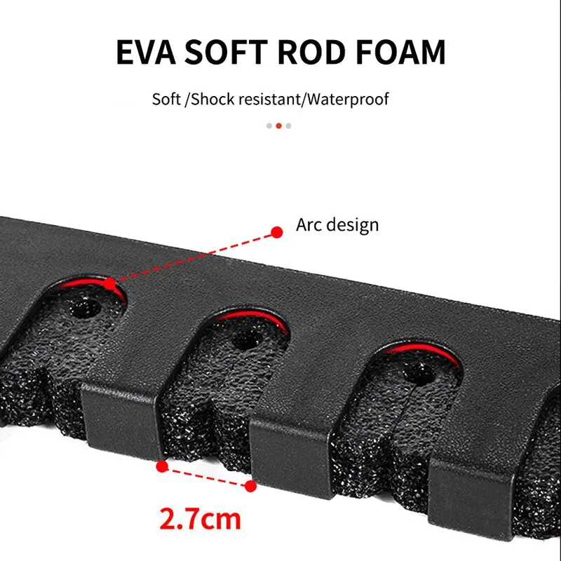 2pc Fishing Rod Holders Vertical Wall Rod Rack Store Up To 6 Rods Space-Effcient ABS Fishing Pole Holder Wall Mount Storage Tool fishing rod holder