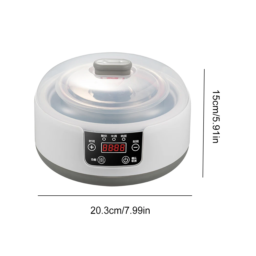 1.2L Automatic Yogurt Maker Constant Temperature Household Natto Maker Low Noise Multi-Function Yogurt Machine for Home Kitchen