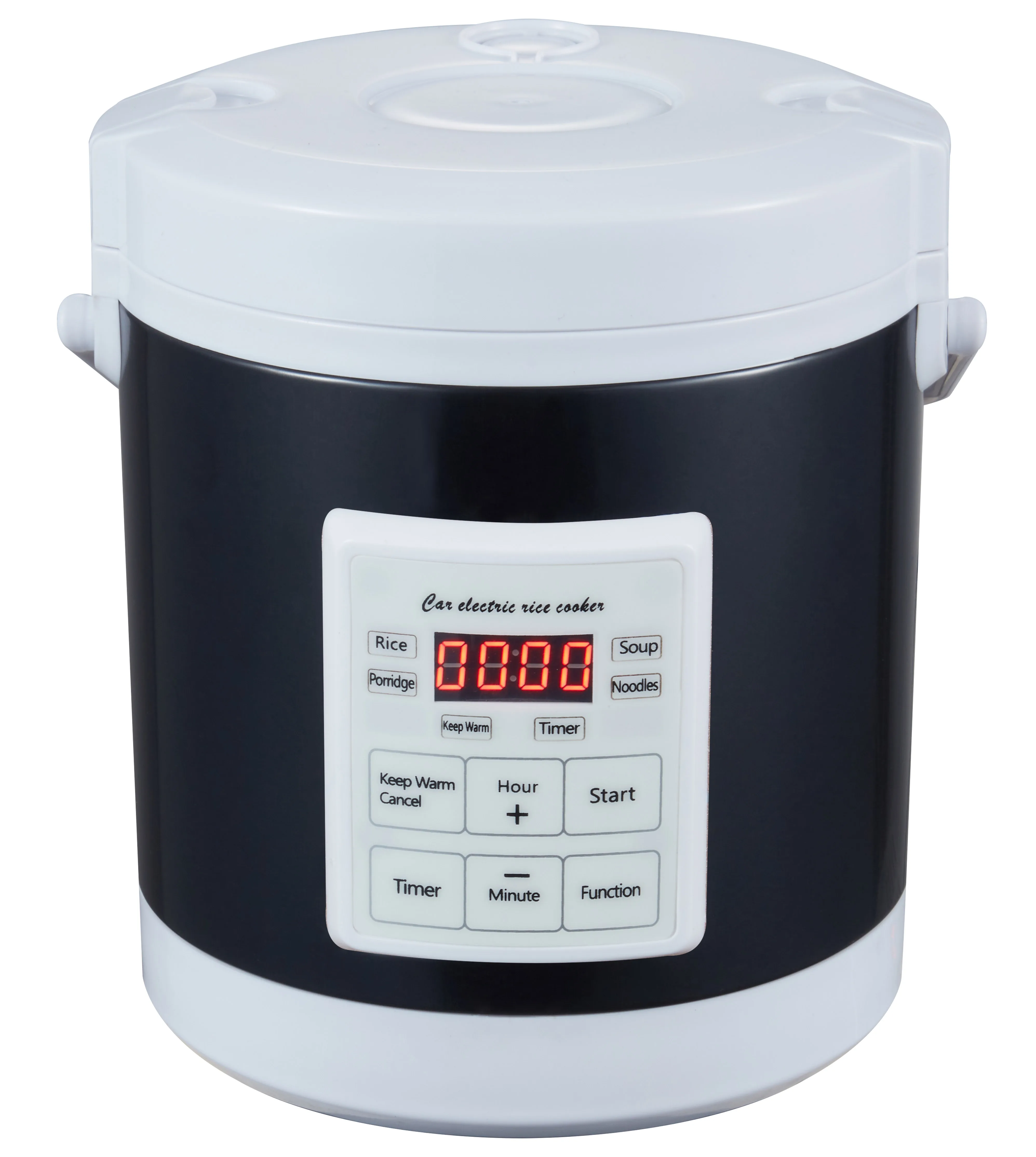 Arier Mini rice cooker 12-24V 220V Multifunction Electric steamer home Appliance portable for camping Black English Menu 3