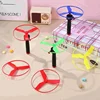 1pc Kids Pull String Flying Disc Propeller Helicopter Outdoor Toys Fun Game Sports Flying Spin Top Children Development Toy 2