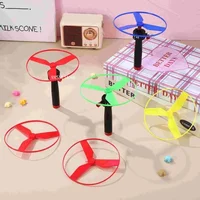 1pc Kids Pull String Flying Disc Propeller Helicopter Outdoor Toys Fun Game Sports Flying Spin Top Children Development Toy 2