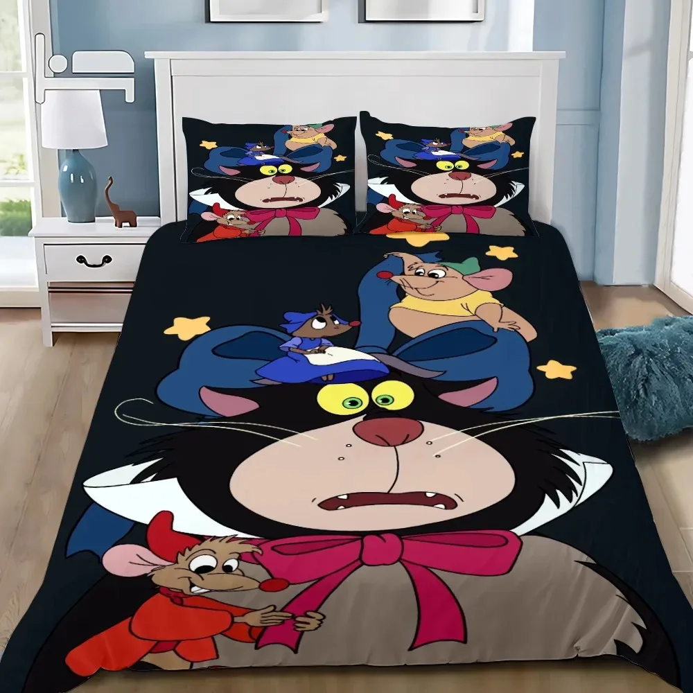 סט מצעים קרטון חמוד של לוציפר עם כיסוי רך ונוח עם 1/2 כריות לילדים ומבוגרים, כיסוי מיקרופייבר למיטה ﻿