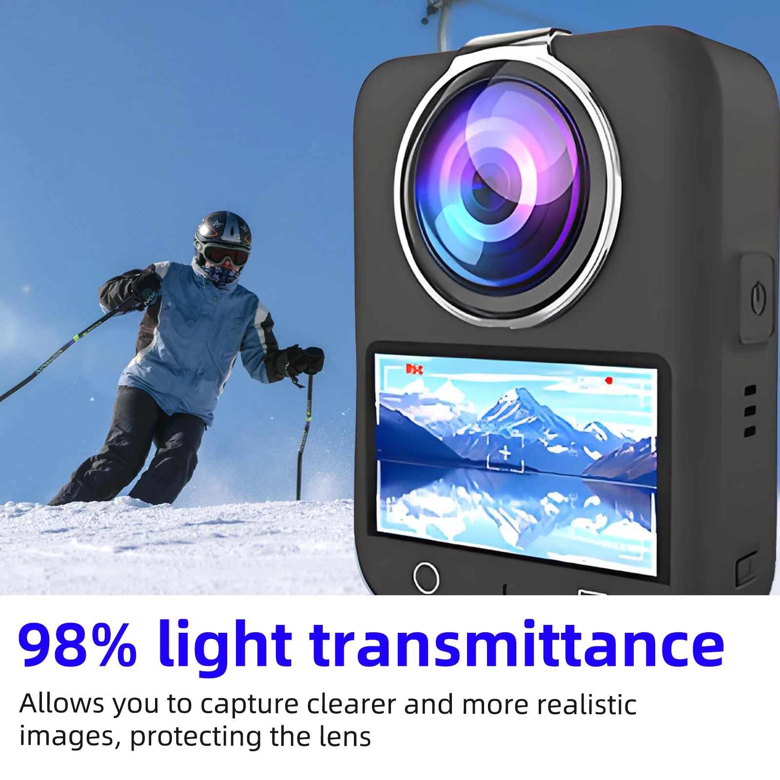 PC Premium Lens Guards Cover for DJI Osmo 360 Action Camera HD Anti-Scratch Protective Cap For DJI Osmo 360 Camera Accessories