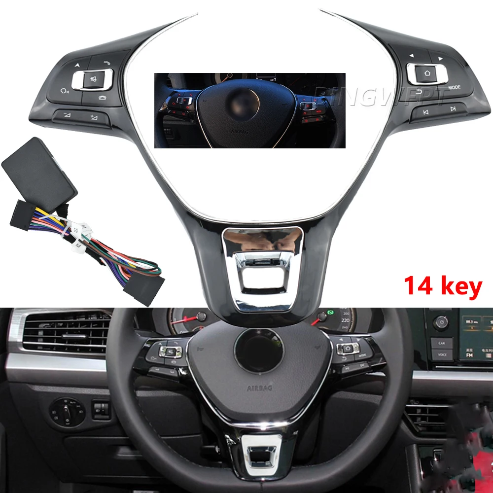 

Car Accessori Steering Wheel Button switch volume button audio switch phone button For VW Jetta MK6 Golf 7 Polo Passat hubs