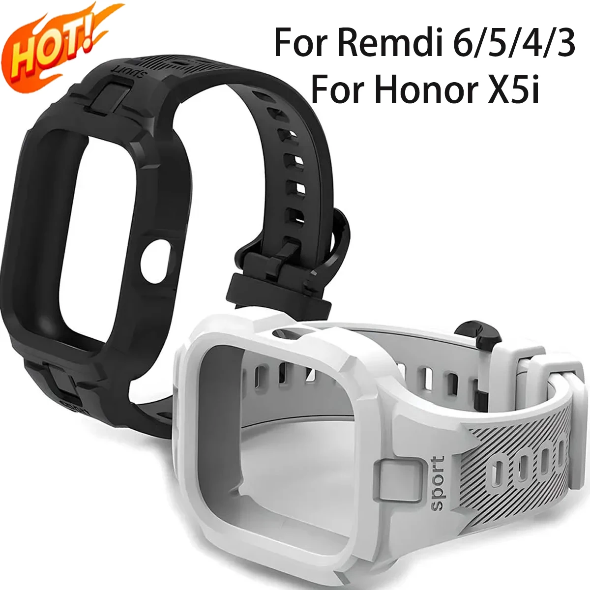 Sport Silicone Strap | Soft TPU Wristband | Replacement Bracelet Band | Correa Belt