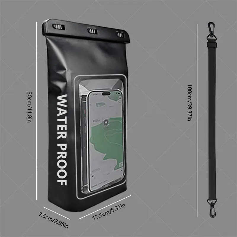 2L Dry Bag Swimming Pack Touch Screen Outdoor Waterproof Kayak Storage Bag Trekking Drifting Rafting Surfing Boating Backpack