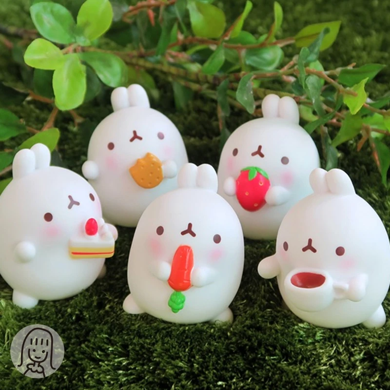 

Korean Afternoon Tea Rabbit Blind Box Molang Rabbit Anime Figure Toys Cute Model Birthday Girl Gift Surprise Doll Mystery Box