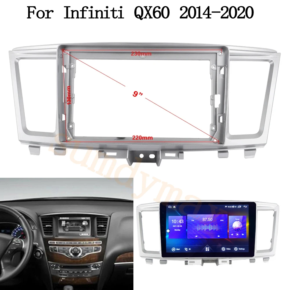 9" Car Radio Frame for Infiniti QX60 20142020 Audio GPS Navigation