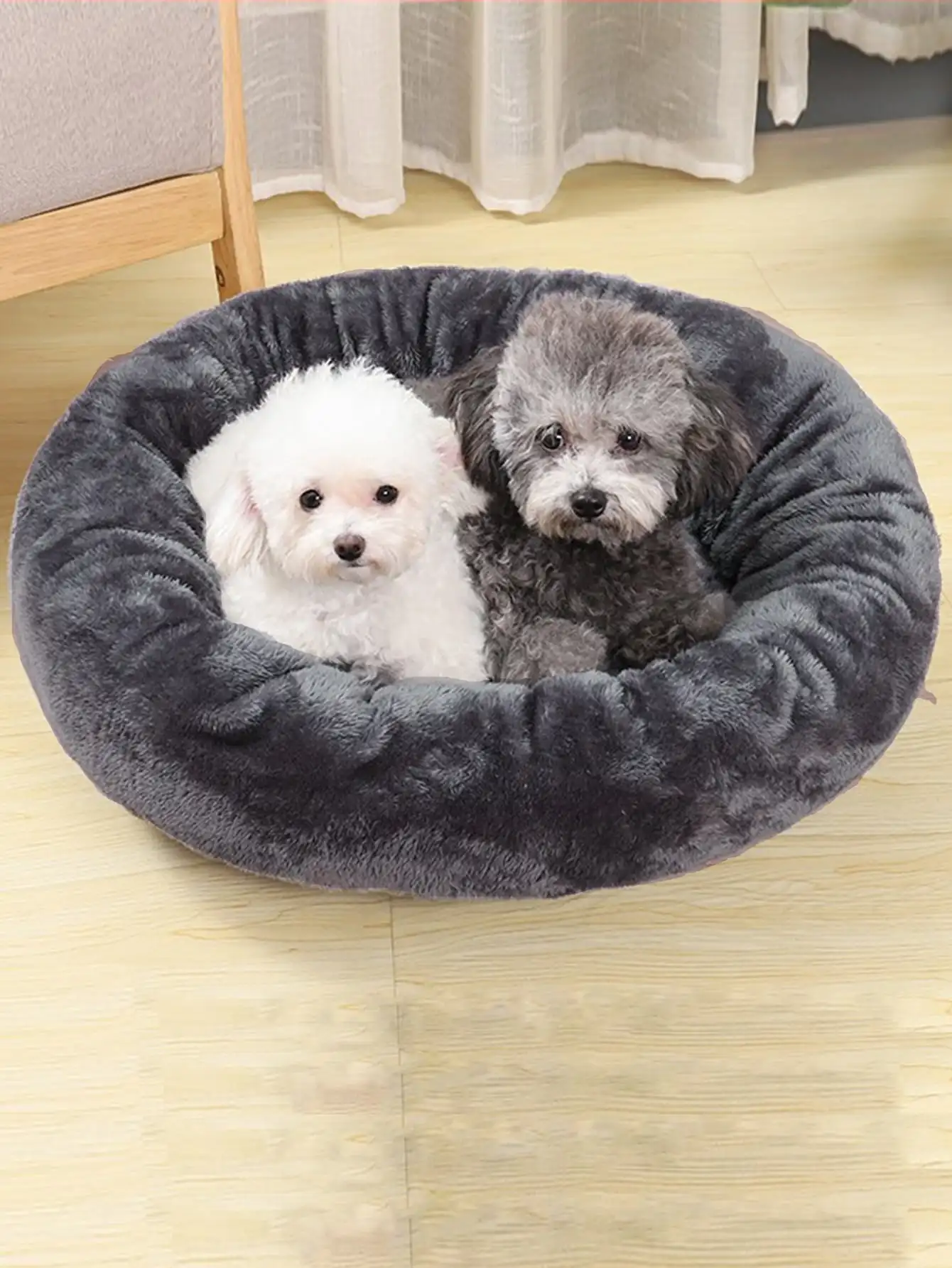 Pet Dog Bed Comfortable Donut Round Dog Kennel Ultra Soft Washable and Cat Cushion Bed Winter Warm Doghouse