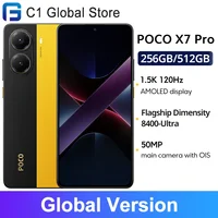 【World Premiere】POCO X7 Pro Global Version Smartphone Dimensity 8400-Ultra 6000mAh 90W Charge 50MP camera with OIS 120Hz NFC 5G 1