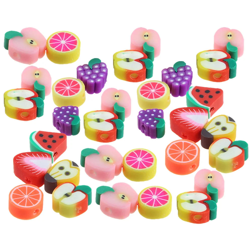 

100 Pcs Soft Clay Beads Make for Bracelets Jewelry Making Jewels Crafts Polymer