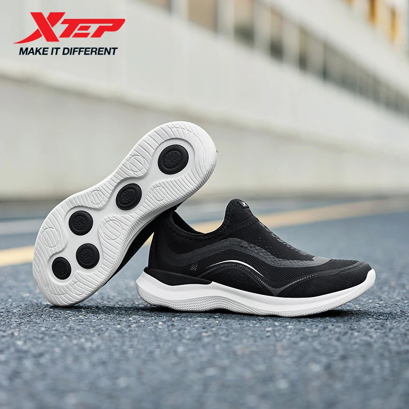 Xtep Soft Tube Women's Running Shoes Summer Slip-on Breathable Lightweight Shock-absorbing Rebound Sport Shoes 875218110062