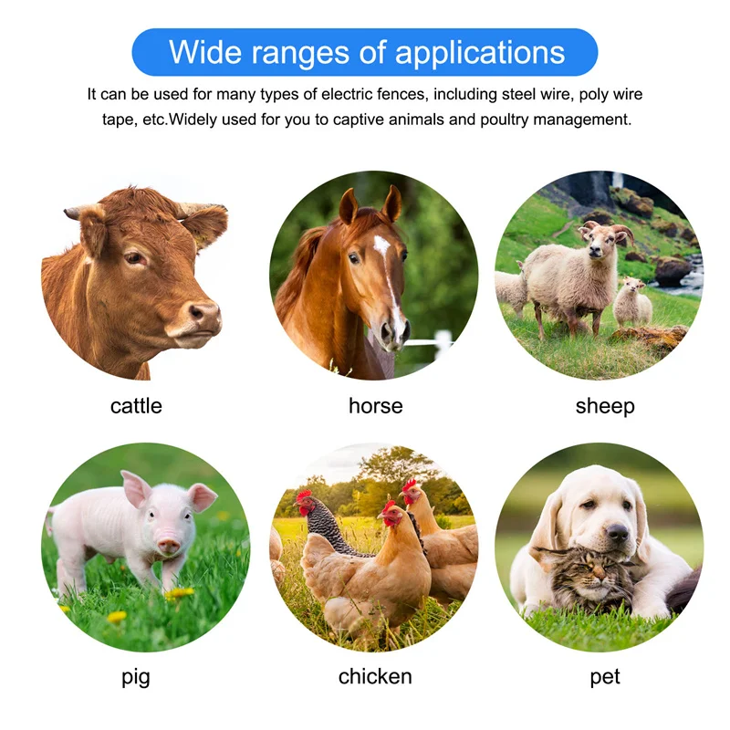 Electric Fence Voltage Tester For Farm Animals Garden Sheep Horse 3000V-8000V Led Detect Electric Fencing Fault Finder Voltmeter electric fence tester