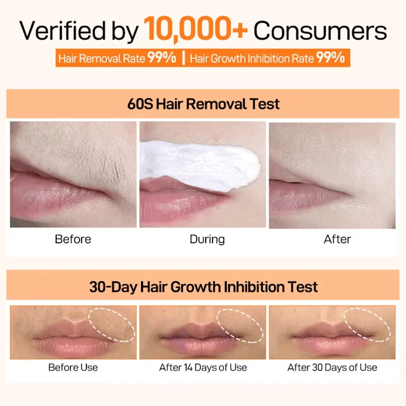 Painless Hair Removal Cream Gentle Removal Skin Care Whitening Lip Hair Underarm Depilation Cream For Women Beauty