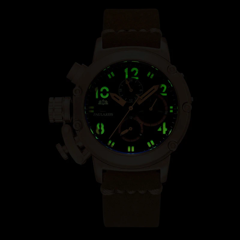 PAULAREIS P Automatic Mens Watch Self Wind Mechanical Watches