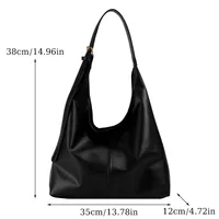 Nouveau sac fourre-tout Vintage grande capacité Simple sac à bandoulière pour femmes sac Hobo pour femme sac à bandoulière de transport 3