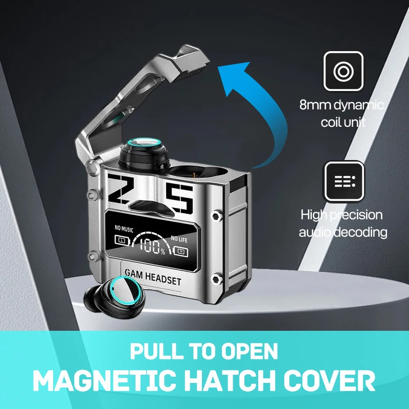 Auriculares TWS inalámbricos con cancelación de ruido, auriculares intrauditivos tipo C, auriculares de carga con pantalla LED de alta calidad HQ - Imagen 3